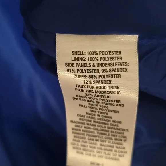 A.N.A BRAND WOMEN'S NAVY BLUE FAUX FUR HOODED WINTER COAT SIZE SMALL - Picture 16 of 16